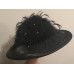 Black Wide Brim Hat Feathers On Top Rhinestone Accents JFY Collecfion NY  eb-57632608